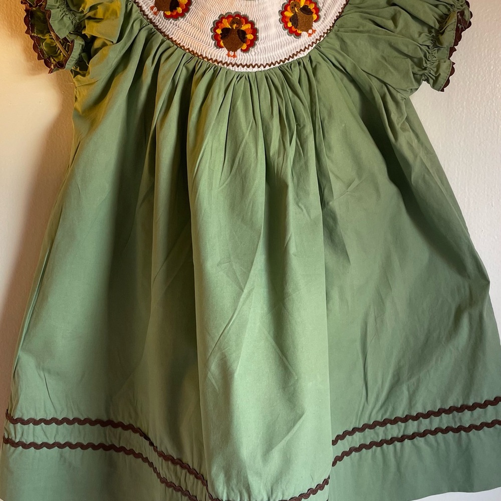 Lil Cactus Smocked Turkey Dress